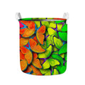 Rainbow Butterfly Pattern Print Collapsible Laundry Basket