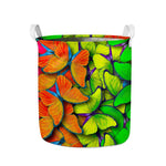 Rainbow Butterfly Pattern Print Collapsible Laundry Basket