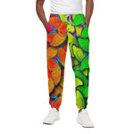 Rainbow Butterfly Pattern Print Cotton Pants