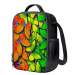 Rainbow Butterfly Pattern Print Crossbody Lunch Bag