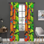 Rainbow Butterfly Pattern Print Curtain