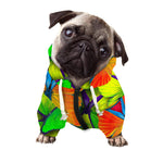 Rainbow Butterfly Pattern Print Dog Zip Up Hoodie