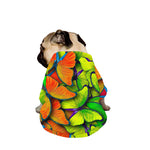 Rainbow Butterfly Pattern Print Dog Zip Up Jacket
