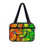 Rainbow Butterfly Pattern Print Double Strap Bible Bag