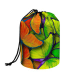 Rainbow Butterfly Pattern Print Drawstring Makeup Bag