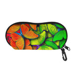 Rainbow Butterfly Pattern Print Glasses Case