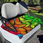 Rainbow Butterfly Pattern Print Golf Cart Seat Cover