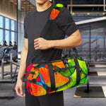 Rainbow Butterfly Pattern Print Gym Bag