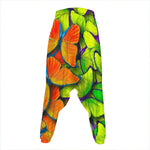 Rainbow Butterfly Pattern Print Hammer Pants