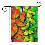 Rainbow Butterfly Pattern Print House Flag