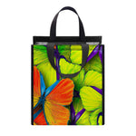 Rainbow Butterfly Pattern Print Insulated Lunch Tote