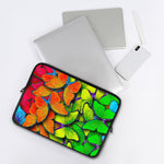 Rainbow Butterfly Pattern Print Laptop Sleeve