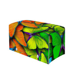 Rainbow Butterfly Pattern Print Leather Tissue Box Cover