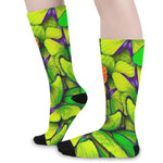 Rainbow Butterfly Pattern Print Long Socks