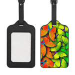 Rainbow Butterfly Pattern Print Luggage Tag