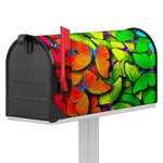Rainbow Butterfly Pattern Print Mailbox Cover