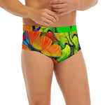 Rainbow Butterfly Pattern Print Men's Briefs