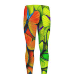 Rainbow Butterfly Pattern Print Men's leggings