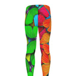 Rainbow Butterfly Pattern Print Men's leggings