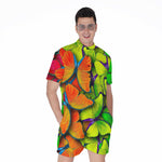 Rainbow Butterfly Pattern Print Men's Rompers