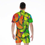 Rainbow Butterfly Pattern Print Men's Rompers