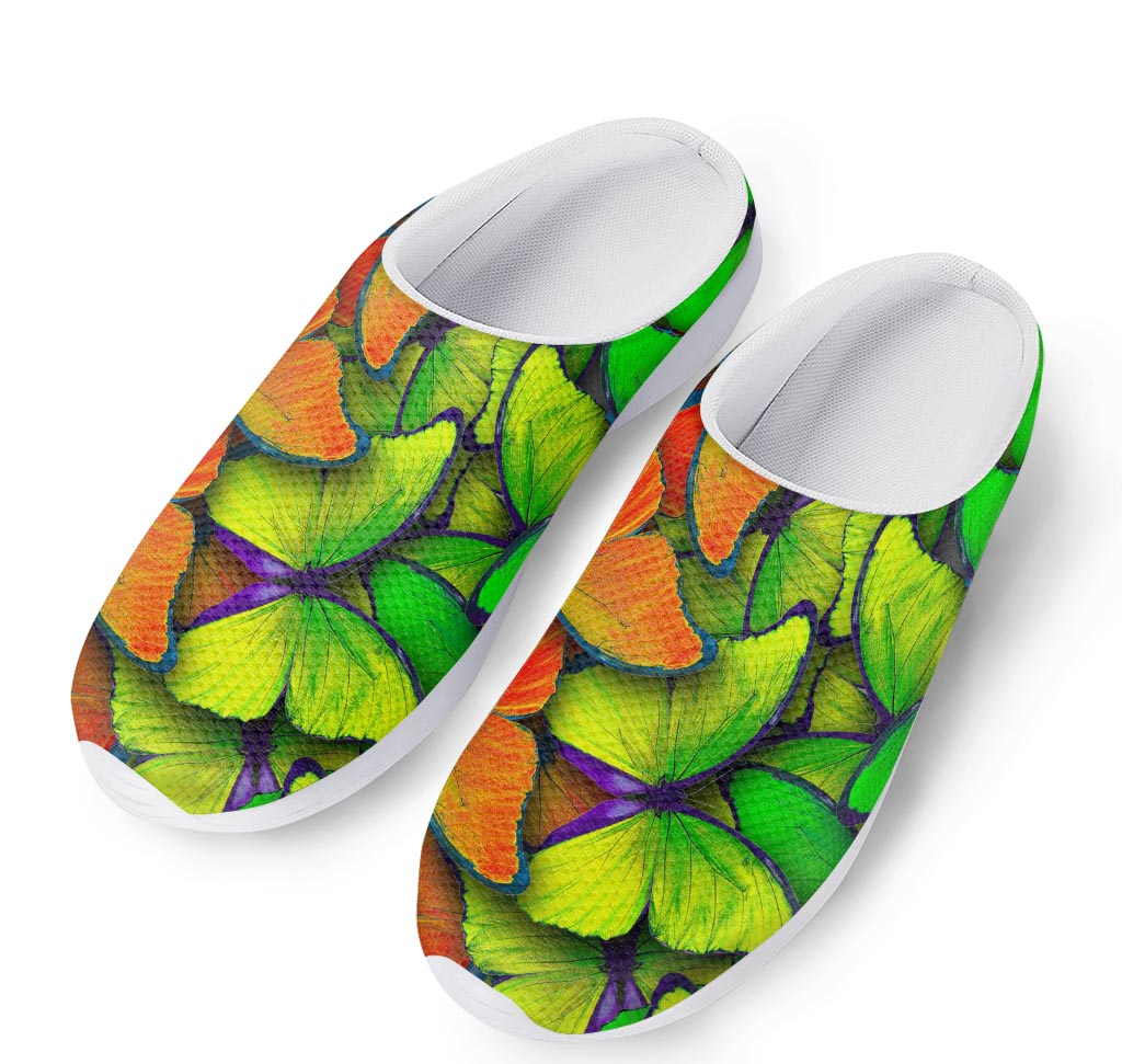 Rainbow Butterfly Pattern Print Mesh Casual Shoes