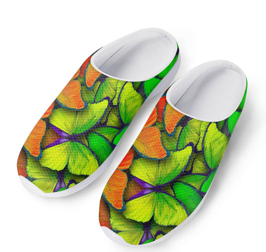 Rainbow Butterfly Pattern Print Mesh Casual Shoes