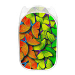 Rainbow Butterfly Pattern Print Mesh Laundry Hamper