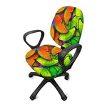 Rainbow Butterfly Pattern Print Office Chair Cover