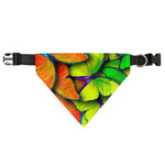 Rainbow Butterfly Pattern Print Over The Collar Dog Bandana