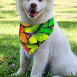 Rainbow Butterfly Pattern Print Over The Collar Dog Bandana