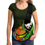 Rainbow Butterfly Pattern Print Pet Sling Carrier