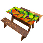 Rainbow Butterfly Pattern Print Picnic Table Cover