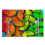 Rainbow Butterfly Pattern Print Placemat