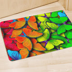 Rainbow Butterfly Pattern Print Polyester Doormat