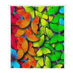 Rainbow Butterfly Pattern Print Polyester Shower Curtain