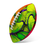Rainbow Butterfly Pattern Print Rugby Ball