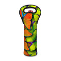 Rainbow Butterfly Pattern Print Single Neoprene Wine Tote