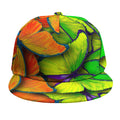 Rainbow Butterfly Pattern Print Snapback Cap