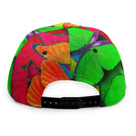 Rainbow Butterfly Pattern Print Snapback Cap