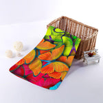Rainbow Butterfly Pattern Print Towel