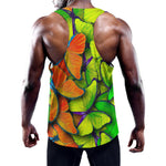 Rainbow Butterfly Pattern Print Training Tank Top