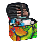 Rainbow Butterfly Pattern Print Travel Makeup Bag