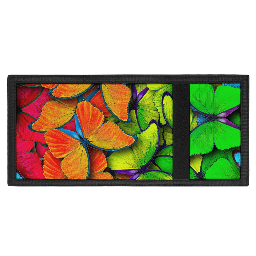 Rainbow Butterfly Pattern Print Trifold Wallet