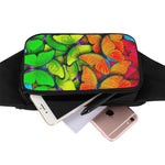 Rainbow Butterfly Pattern Print Waist Bag