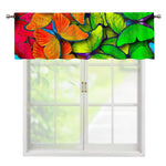 Rainbow Butterfly Pattern Print Window Valance