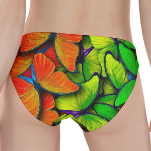 Rainbow Butterfly Pattern Print Women's Panties