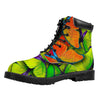 Rainbow Butterfly Pattern Print Work Boots