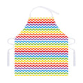 Rainbow Chevron Pattern Print Adjustable Apron