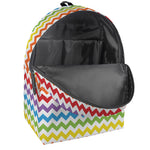 Rainbow Chevron Pattern Print Backpack